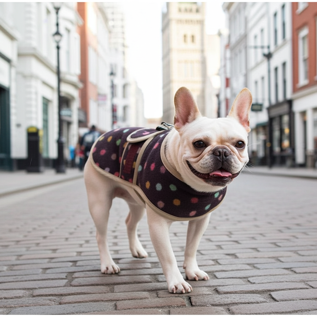 Jasper Dog Coat - マルチスポット ワイン