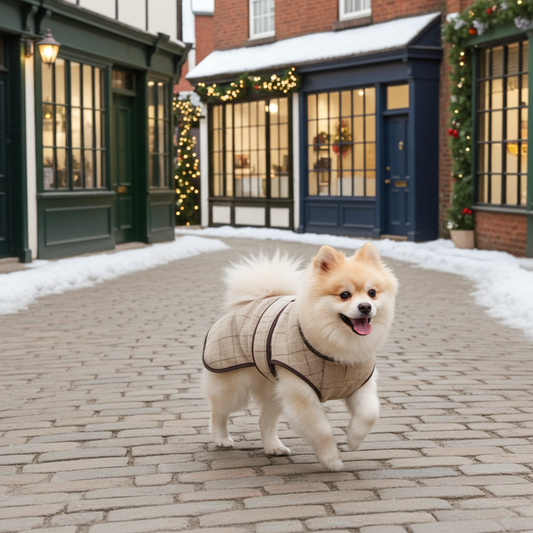 Jasper Dog Coat - スレート オートミール